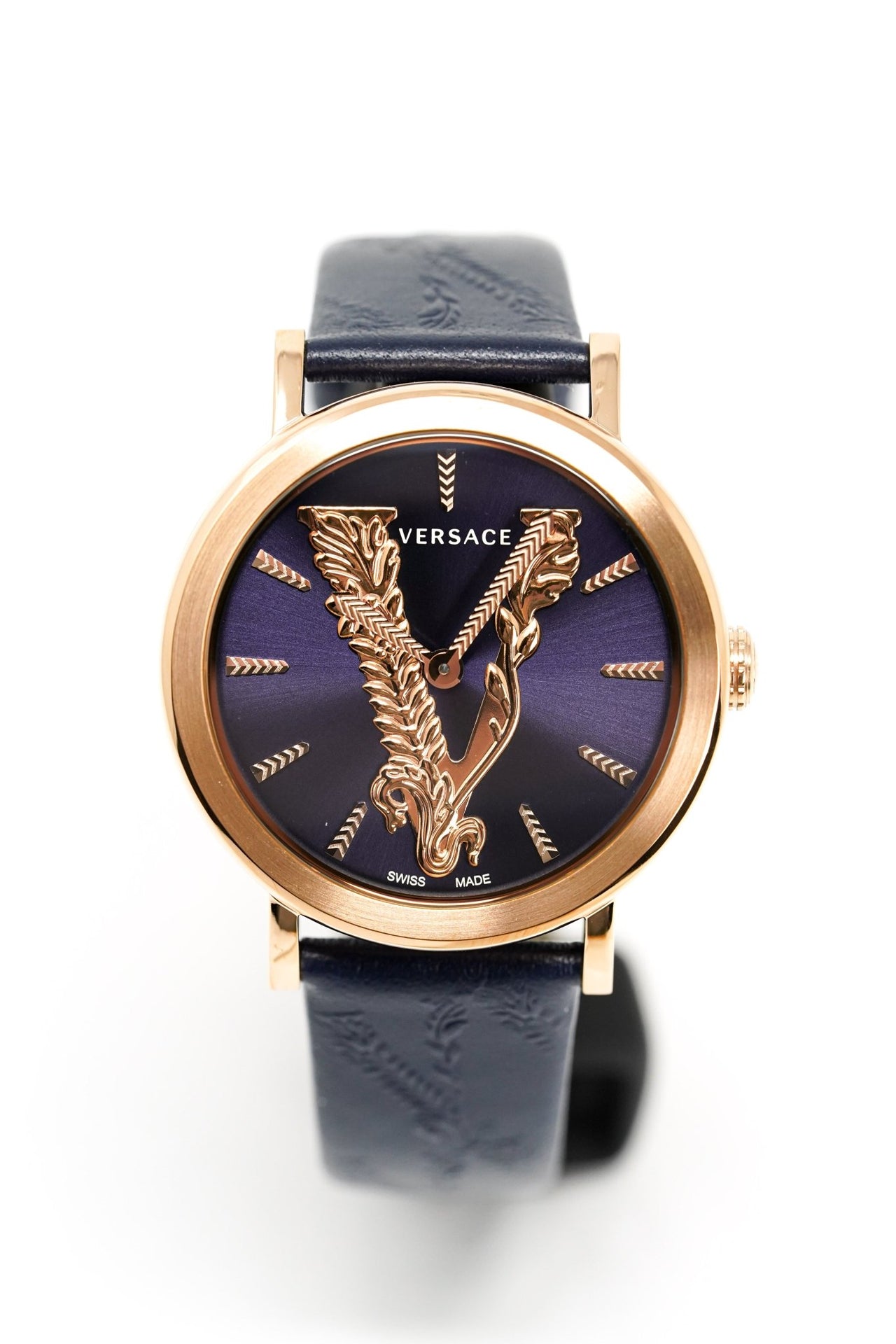 Versace Ladies Watch Virtus Blue IP Gold VERI00420 - Watches & Crystals