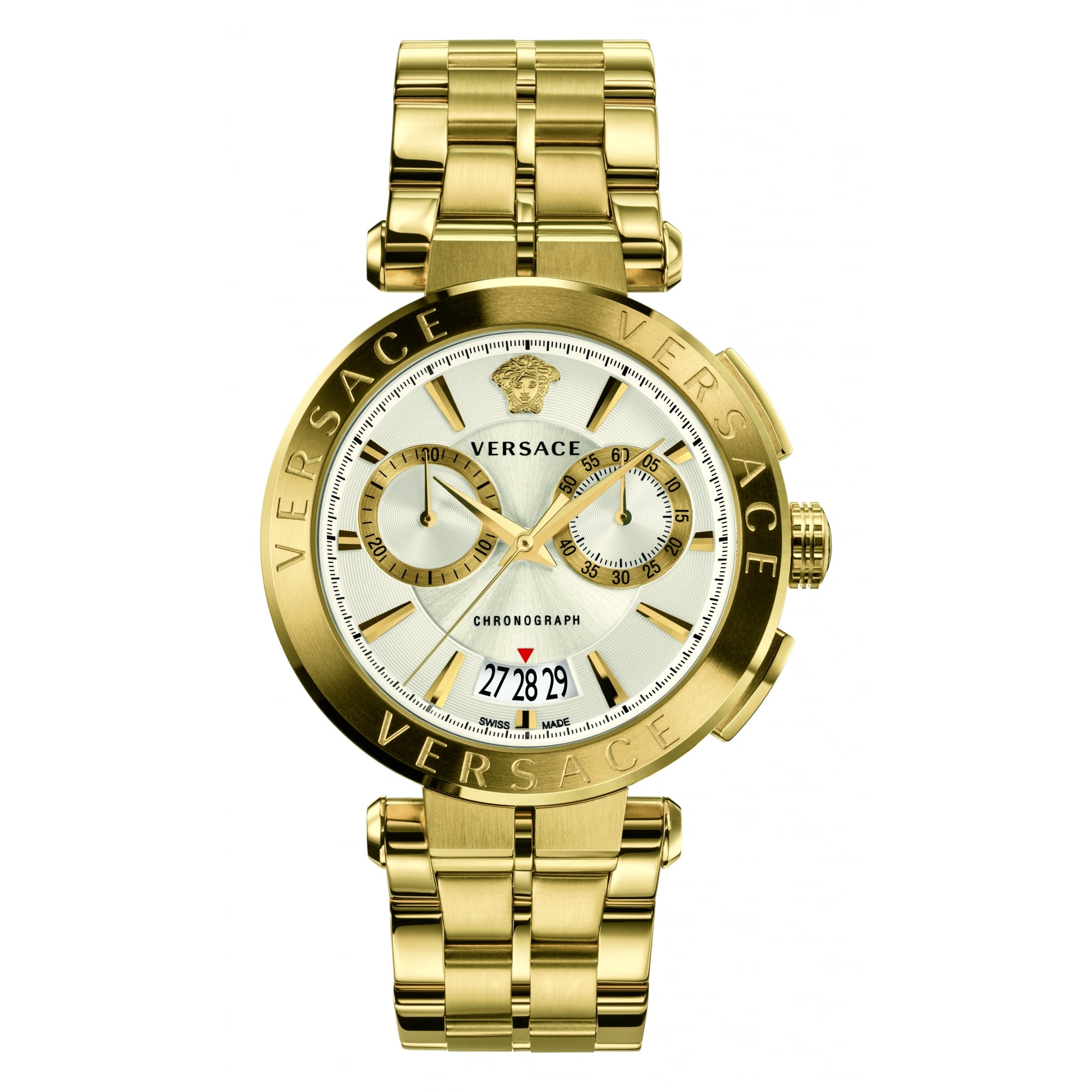 Versace Men's Chronograph Watch Aion Gold VBR060017 - Watches & Crystals