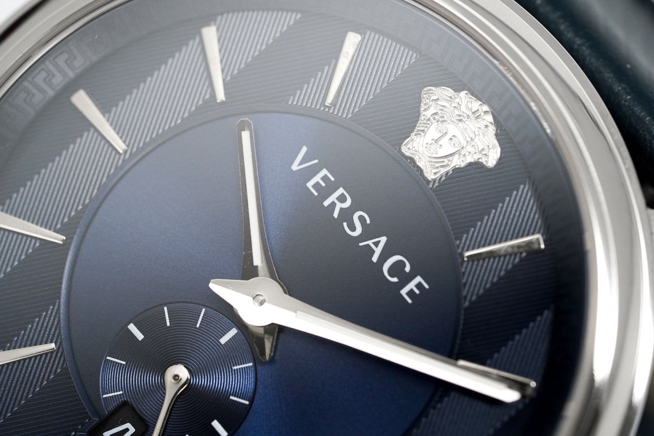 Versace Men's Watch V-Circle Small Seconds Blue VBQ010017 - Watches & Crystals