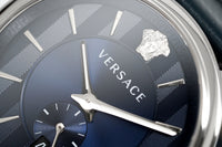 Thumbnail for Versace Men's Watch V-Circle Small Seconds Blue VBQ010017 - Watches & Crystals