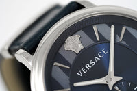 Thumbnail for Versace Men's Watch V-Circle Small Seconds Blue VBQ010017 - Watches & Crystals