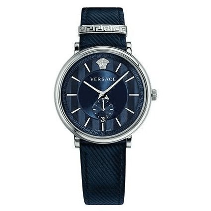 Versace Men's Watch V-Circle Small Seconds Blue VBQ010017 - Watches & Crystals