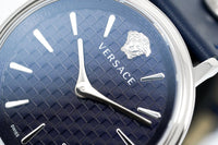 Thumbnail for Versace V-Circle 38mm Blue Silver VE8104222 - Watches & Crystals