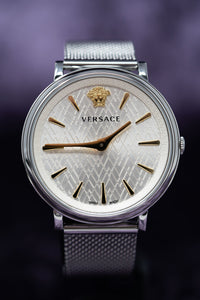 Thumbnail for Versace V-Circle Manifesto Silver - Watches & Crystals