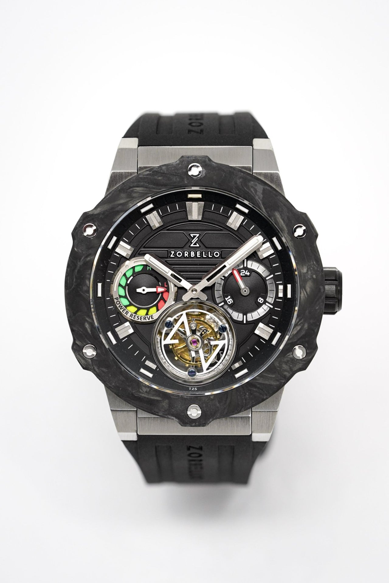 Zorbello Watch Tritium Super-Luminova® – ZBAD005 Watches Crystals Steel Tourbillon T3 